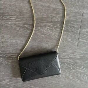 Zara Black Crossbody Bag with Gold Chain